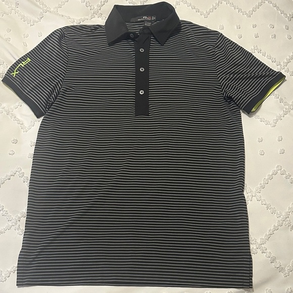 Ralph Lauren RLX Other - Ralph Lauren RLX men’s polo shirt size medium as new condition black striped.